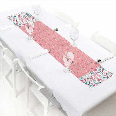 Big Dot of Happiness She's a Wild One - Petite Boho Floral 1st Birthday Party Paper Table Runner - 12 x 60 inches