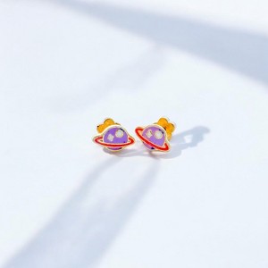 Saturn Tiny Stud Earrings | ETHICGOODS - 1 of 3