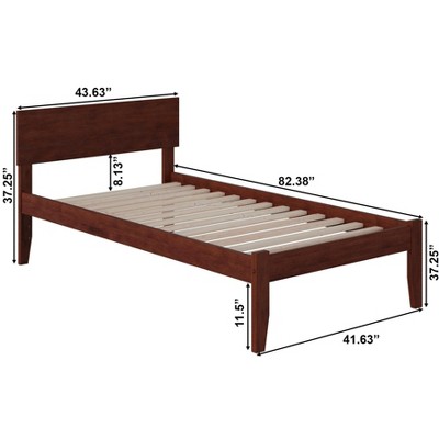 Orlando Twin XL Platform Bed with Integrated USB, Rubberwood