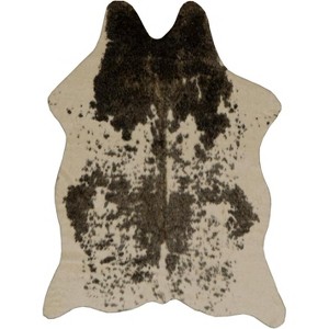 HomeStock FAUX HIDE MINI BROWNWHITE SPECKLE, Tufted and Printed, Transitional - 1 of 4