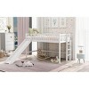 Streamdale Twin Size Low Loft Bed with Ladder and Slide, White - 4 of 4