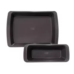 Saveur Selects Non-stick Carbon Steel 10"x14"  Roasting and 10" Loaf Pan Set