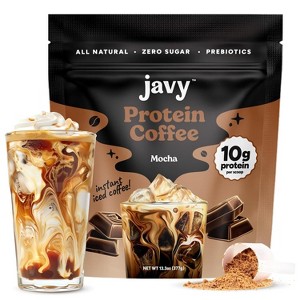 Javvy Protein Coffee - Premium Whey Protein & Instant Iced Coffee - 100% Arabica Coffee - Zero Artificial Flavors & Sweeteners, 20 Servings - 1 of 4