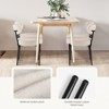 2-Piece Set Comfort Dining Room Chair, White Seat Cushion, Black Steel Frame, Upholstered Backrest for Dining Room and Bedroom - 2 of 3