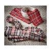 tagltd Winter Sketches Red and Black Plaid Cotton Napkin with Fringe Set Of 4 Red - 3 of 3