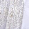 RT Designers Collection Daisy Embroidery Grommet Curtain Panel With Attached Valance 54" x 84" White - 4 of 4