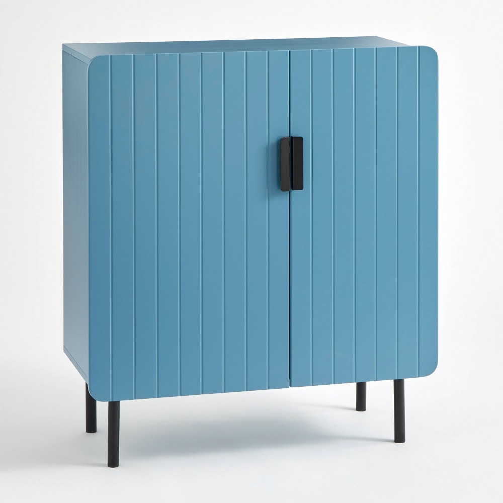 Photos - Storage Сabinet Fulton 2 Door Channel Front Buffet Blue - Buylateral