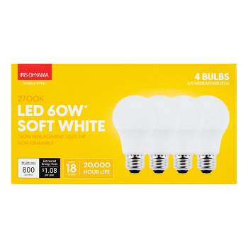IRIS USA Non-Dimmable A19 LED Light Bulb, Soft White