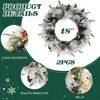 Angel Sar 2-Pack 18in Pre-lit Snow Flocked Christmas Wreaths, 60 LED Lighted Artificial Wreath with Red Berries & Pine Cones, 8 Modes Door Wall Decor - 3 of 4