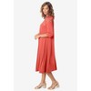 Roaman's Women's Plus Size Ultrasmooth Fabric Embellished Swing Dress - 4 of 4