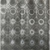 Home Mart Goods Grey Circles Geometric Glam luxury Vinyl Shower Curtain With 12 Plastic Curtain Hooks - 71" x 71" - 3 of 4
