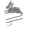 The Lakeside Collection Galvanized Gingham Bunny Stakes - 3 of 4