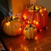 LumaBase Battery-Operated LED Mini String Lights, Orange - Set of 2 - 2 of 4