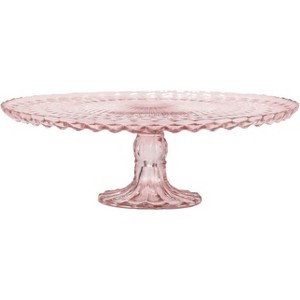 Amici Home Rochester Footed Glass Cake Stand, Round Vintage Style Serving Platter for Cupcakes, Cookies, Birthday Cake, Dessert Display Stand - 1 of 4