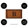 Evergreen Monogram Indoor Outdoor 100% Natural Coir Doormat 28" x 16" |  Letter  "B" - 2 of 4