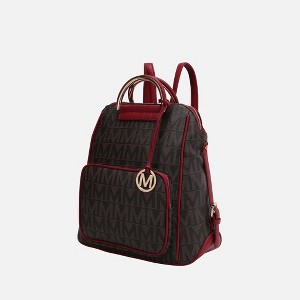 MKF Collection Cora Milan M Signature Trendy Travel Backpack by Mia K- Red - 1 of 4