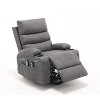 Lyngins Modern Electric Power Lift Recliner Chair with Cup Holders & Side Pockets,Remote Control Massage Chair with High Backrest - 3 of 4
