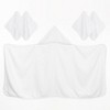 American Soft Linen Turkish Baby Toddler Hooded Bath Towel Set, 100% Cotton Soft Fluffy Baby Toddler Hooded After Shower Towels - 2 of 4