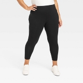 Women's High Waisted Everyday Active 7/8 Leggings - A New Day™ Brown L
