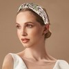 Unique Bargains Women's Elegant Knotted Printed Wide Hairband 6.30"x4.92" Green 1 Pc - 2 of 3