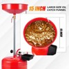 Portable Waste Oil Drain Container, Industrial Fluid Drain Tank with Wheels and Adjustable Funnel Height - 4 of 4