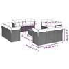 vidaXL Patio Sofa Set with Cushions Outdoor Furniture 13 Piece Poly Rattan - Gray - 3 of 4