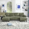 U-Shaped 4-Seater Velvet Sectional Sofa with Double Chaise ¨C Spacious, Comfortable Modular Couch for Living Room or Apartment - 3 of 4