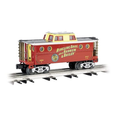 Bachmann Trains 47756 Ringling Bros. And Barnum & Bailey N5C Porthole Caboose 2 O Scale Train with ABS Plastic Shell and Dual Lighting, Red