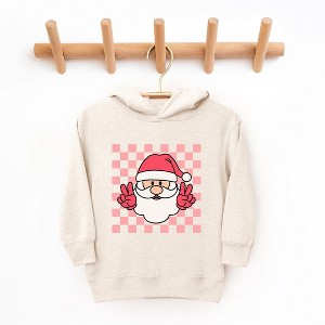 The Juniper Shop Checkered Santa Toddler Graphic Hoodie - 1 of 3