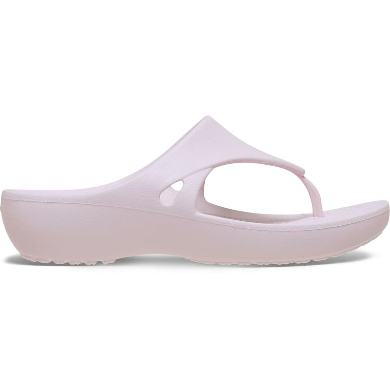 Crocs Women's Kadee Wedge Flip Flop Sandals, Barely Pink, W10
