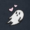 Dalix Heartly Ghost Embroidery Relaxed Hoodie Soft Fleece Sweatshirt Fit Lounge Womens - 2 of 4