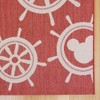 Disney by Gertmenian 6'5"x9'6" Mickey Mouse Maritime Flatweave Indoor Outdoor Accent Rug Red: Durable Polypropylene, Woven Texture - 2 of 4