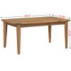 Outdoor Wood Coffee Table with Slatted Top, Rectangular Patio Accent Table for Garden, Lounge, or Deck Seating Area – The Pop Home - 3 of 4