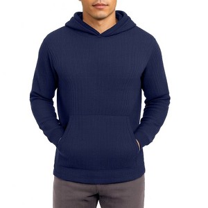 Blue Ice Men's Waffle Knit Thermal Pullover Hoodie - 1 of 4