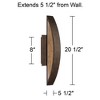 Possini Euro Design Modern Wall Light Sconce Copper Bronze Hardwired 5 1/2" Fixture LED for Bedroom Bathroom Vanity Hallway House - 4 of 4