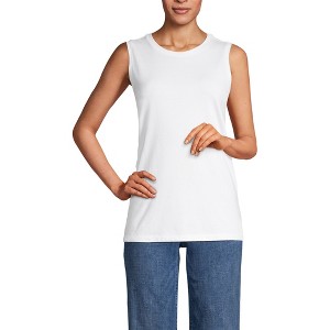 Lands' End Women's Supima Cotton Tank Top - 1 of 4