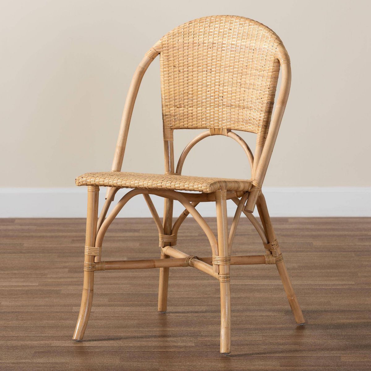 bali & pari Jaylyn Bohemian Natural Rattan Dining Chair Natural - thumbnail 6