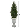 Nearly Natural 46-in Mini Cedar Artificial Pine Tree in Decorative Urn UV Resistant (Indoor/Outdoor) - 2 of 3