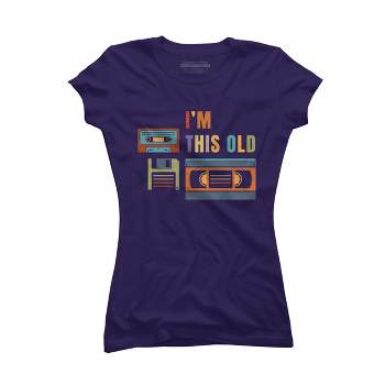 Junior's Design By Humans I'm this old - Old data storage media By DsgnCraft T-Shirt