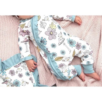 Women's Baby Girl Mother Nature Zippered Long Sleeve Romper - Tesa Babe