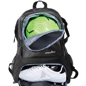 Generic National Soccer Bag - Backpack, Basketball & Football Includes Separate Cleat and Ball Holder (Black) - 1 of 4