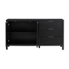 Modern Wave-Pattern Sideboard with Cabinets & Drawers, Acacia Wood Legs, Aluminum Handles, Functional Storage for Living Room - 4 of 4