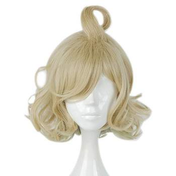 Unique Bargains Women's Wigs 12" Gold Tone with Wig Cap Synthetic Fibre