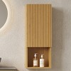 ChicFurnit Bathroom Storage Cabinet MITCH Tall Wall Mounted Cabinet with Door and Shelves for Small Spaces, Golden Oak, 38.58"*16.93"*6.69" - 2 of 4