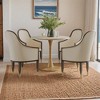LeisureMod Bristol 27" Round Dining Table with Sintered Stone Top and Natural Wood Steel Pedestal Base for Modern Kitchen and Dining Room - 2 of 4