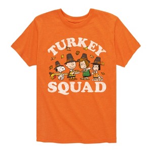 Boys' - Peanuts - Turkey Squad Short Sleeve Graphic T-Shirt - 1 of 4