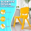Playkidiz Kids Plastic Chair Set of 2- Preschool Chairs for Toddlers Kids 23" H - Yellow - 3 of 4
