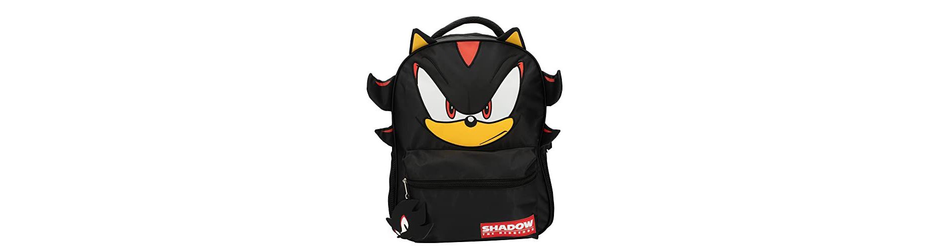 Sonic The Hedgehog Backpack for Boys & Girls, Shadow 16 Inch Schoolbag with 3D Features, Durable School Bag for Kids