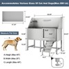 TROPOW Dog Grooming Tub, Pet Bath Tub - 62'' Professional Stainless Steel with Retractable Stairs, Faucet/Showerhead - 2 of 4