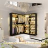 Aheaplus Corner Wardrobe Organizer System with Adjustable Shelves, Closet System with Hanging Rods - 4 of 4